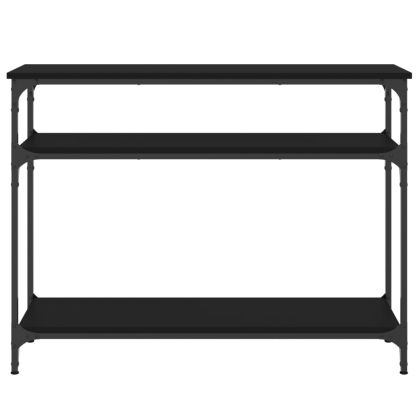 Конзолна маса, черна, 100x29x75 см, инженерно дърво