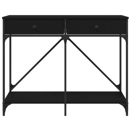 Конзолна маса, черна, 100x39x78,5 см, инженерно дърво