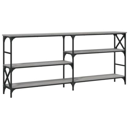 Конзолна маса, сив сонома, 180x29x76,5 см, инженерно дърво