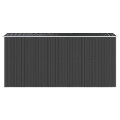 Градинска барака антрацит 192x440x223 см поцинкована стомана