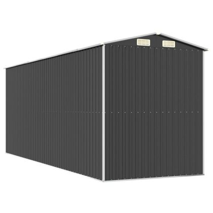 Градинска барака антрацит 192x523x223 см поцинкована стомана