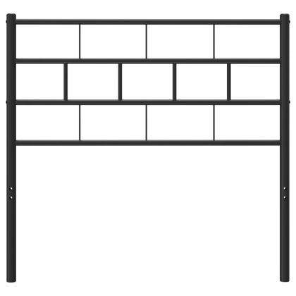 Метална резервна табла за легло, черна, 100 см