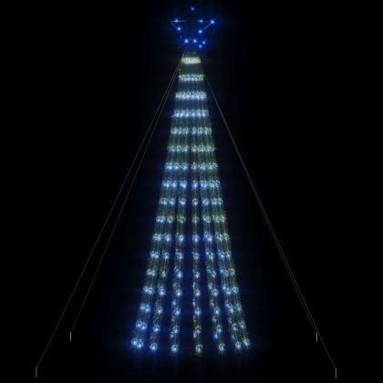 Коледна елха светещ конус 275 LED синя 180 см