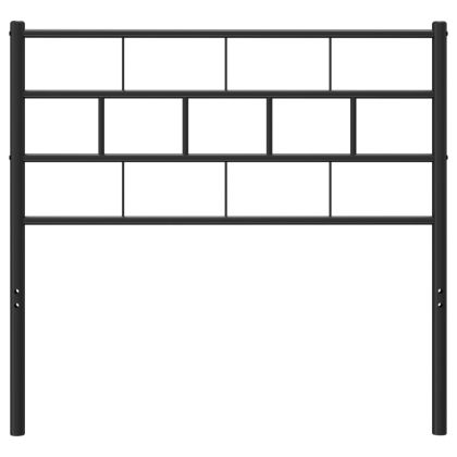 Метална резервна табла за легло, черна, 80 см