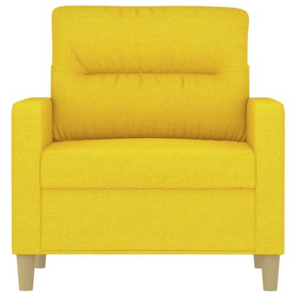 Кресло, светложълто, 60 см, текстил