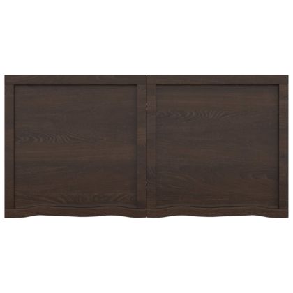Плот за баня тъмнокафяв 120x60x(2-6)см обработено масивно дърво
