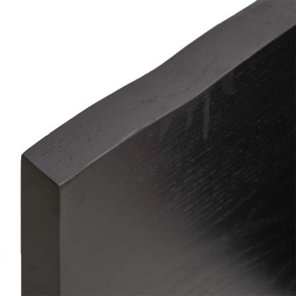 Плот за баня тъмнокафяв 140x60x(2-4)см обработено масивно дърво