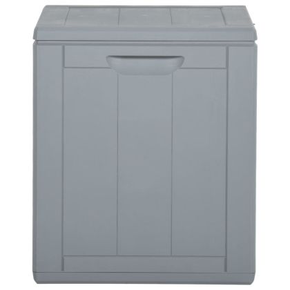 Градинска кутия за съхранение, 90 л, сива, PP Дървен вид