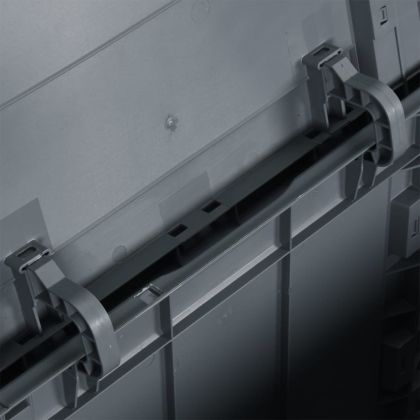 Градинска кутия за съхранение, 90 л, сива, PP Дървен вид