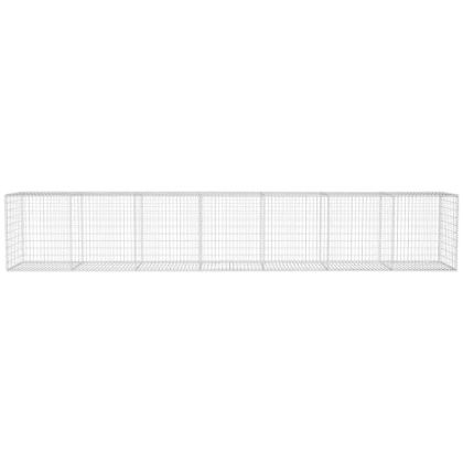 Габионна стена с капак, поцинкована стомана, 600x50x100 см