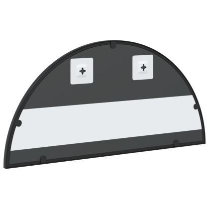 Стенно огледало, черно, 60x30 см, арка, желязо