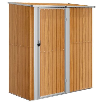Градинска барака 180,5x97x209,5 см, поцинкована стомана, дървен вид