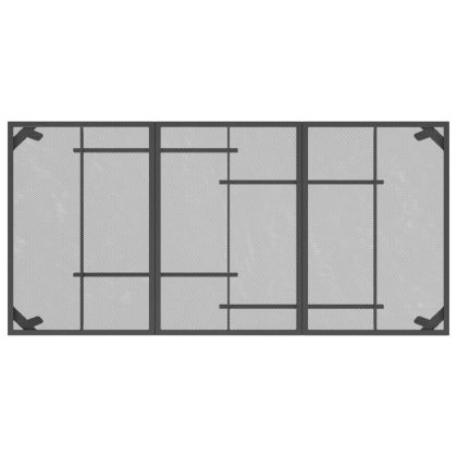 Градински трапезен комплект от 7 части, антрацит, метална мрежа