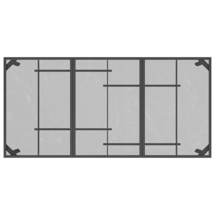 Градински трапезен комплект от 9 части, антрацит, метална мрежа
