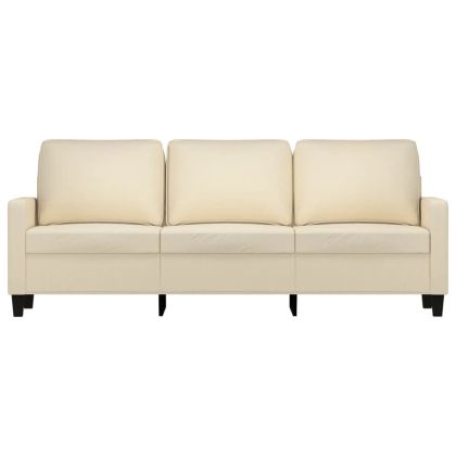 3-местен диван, кремав, 180 см, плат