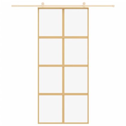 Плъзгаща се врата 90x205 см прозрачно ESG стъкло и алуминий