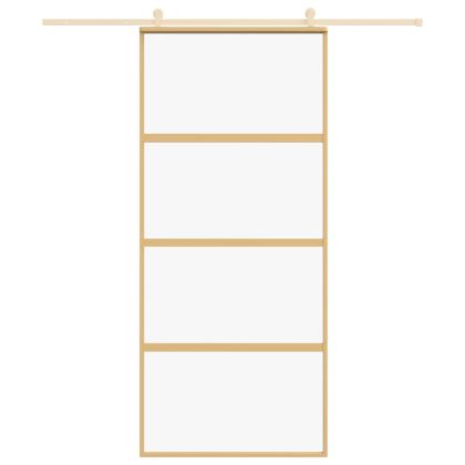 Плъзгаща се врата 90x205 см прозрачно ESG стъкло и алуминий