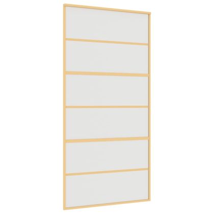 Плъзгаща се врата 102,5x205 см матирано ESG стъкло и алуминий