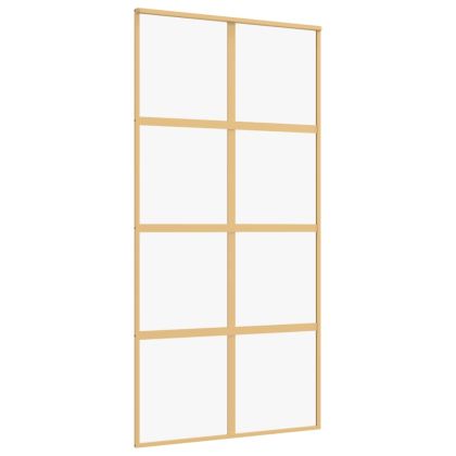 Плъзгаща се врата 102,5x205 см прозрачно ESG стъкло и алуминий