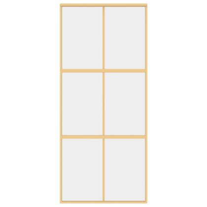 Плъзгаща се врата 90x205 см прозрачно ESG стъкло и алуминий