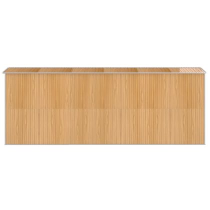 Градински навес светлокафяв 192x523x223 см поцинкована стомана