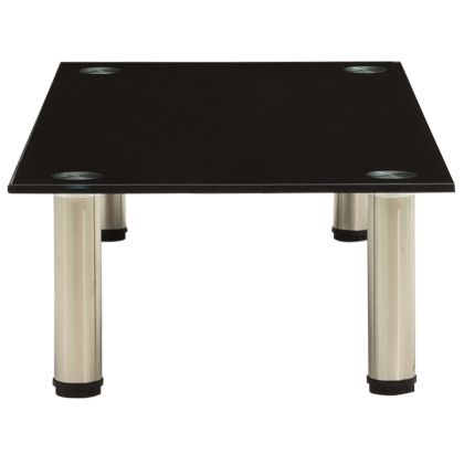 ТВ поставка, черна, 80x35x17 см, закалено стъкло