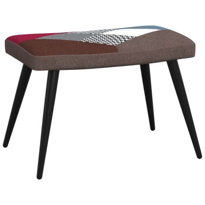 Релаксиращ стол с табуретка, пачуърк, плат