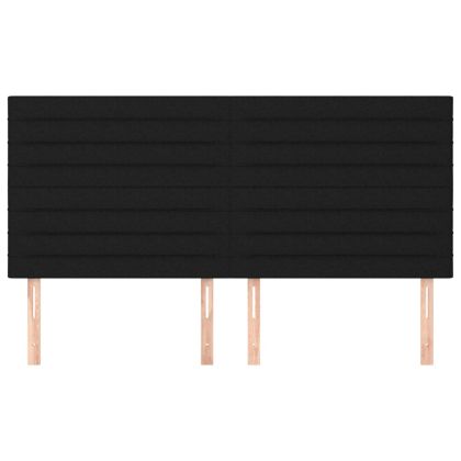Табла за легло, черна, 200x5x118/128 см, плат