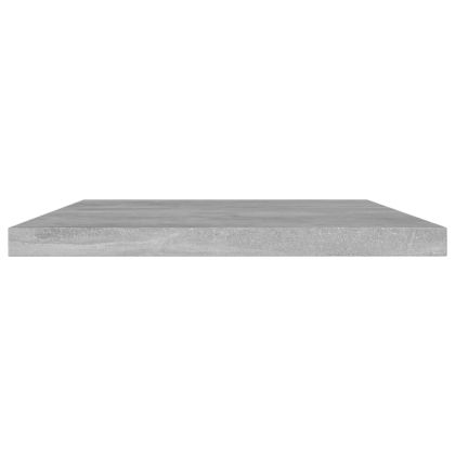Рафтове, 4 бр, бетонно сиви, 60x10x1,5 см, инженерно дърво