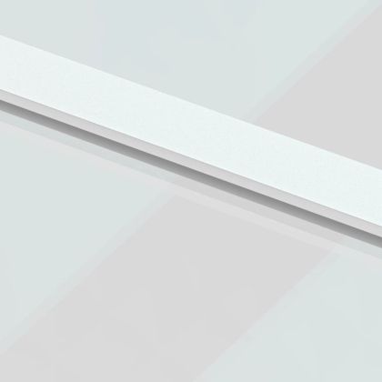 Плъзгаща се врата бяла 102,5x205 см закалено стъкло и алуминий