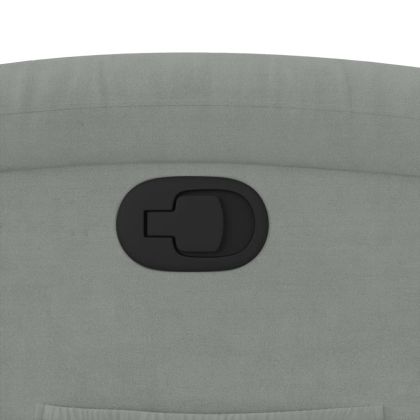 Фотьойл с регулируема облегалка, светлосив кадифе