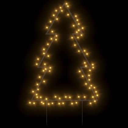 Коледна светеща украса елха с шипове, 80 LED, 60 см