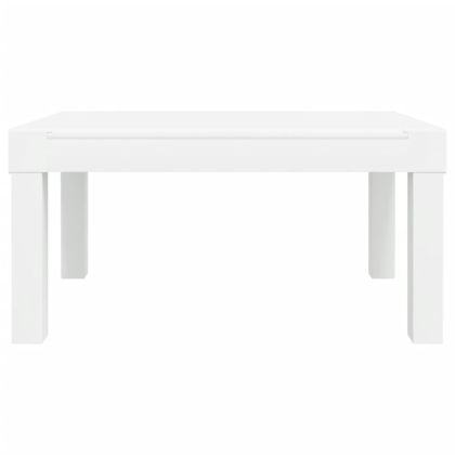 Шезлонг с възглавници, бял, PP