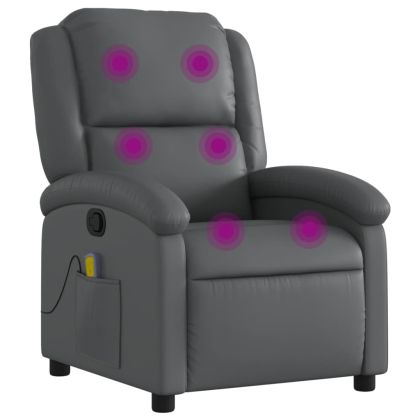 Масажен наклоняем стол, сив, изкуствена кожа