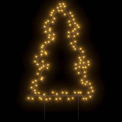 Коледна светеща украса елха с шипове, 115 LED, 90 см