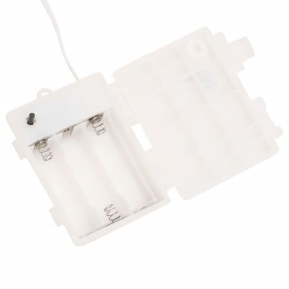 Коледни лампи с LED, 3 бр, сгъваеми, червени