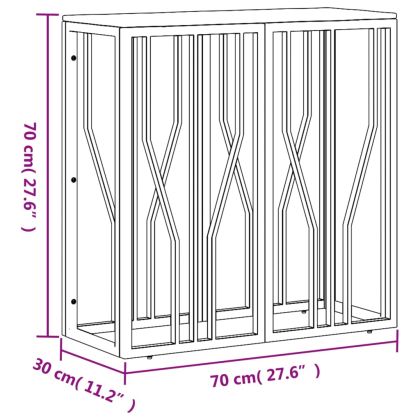 Конзолна маса, сребриста, неръждаема стомана и дърво масив