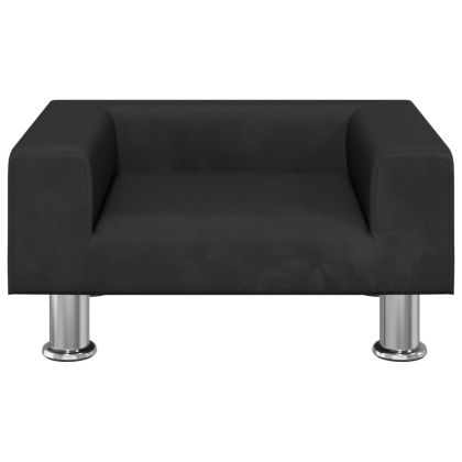 Кучешко легло черно 50x40x26,5 см кадифе