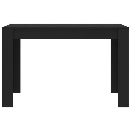 Трапезна маса, черна, 120x60x76 см, инженерно дърво