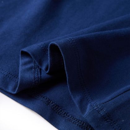 Детска тениска с дълъг ръкав, тъмносиня, 92