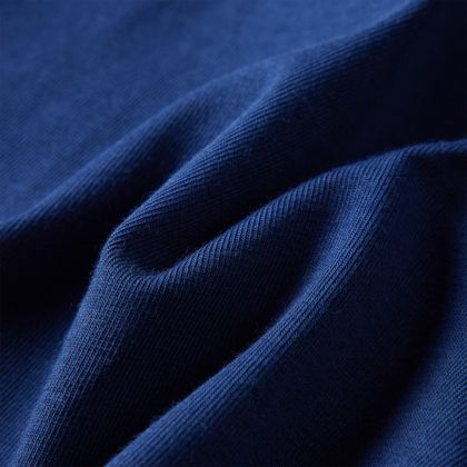 Детска тениска с дълъг ръкав, тъмносиня, 92