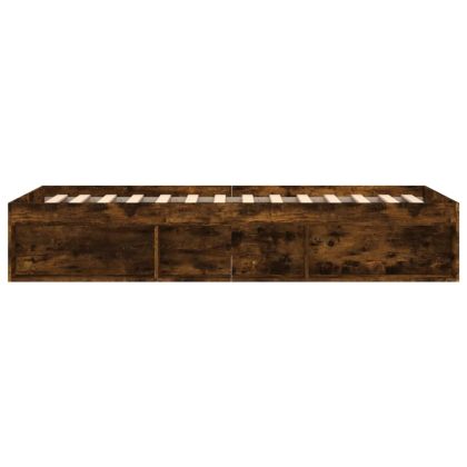 Рамка за легло, опушен дъб, 100x200 см