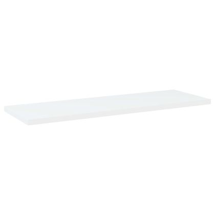 Рафтове за етажерка, 4 бр, бели, 60x20x1,5 см, инженерно дърво