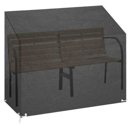 Калъф за градинска пейка 8 отвора 160x70x70/88 см полиетилен