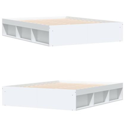 Рамка за легло, бяла, 140x200 см