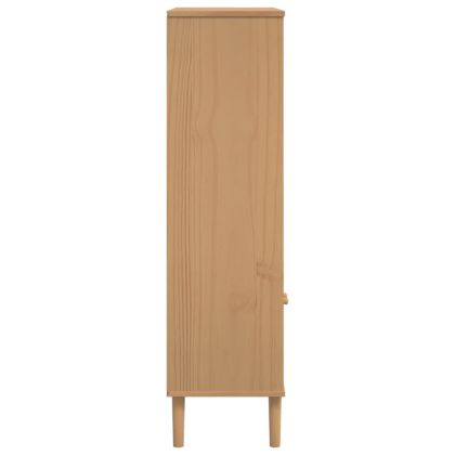 Библиотека SENJA ратанова визия кафява 90x35x130 см бор масив