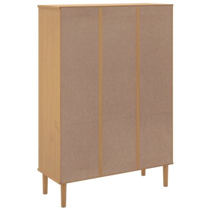 Библиотека SENJA ратанова визия кафява 90x35x130 см бор масив