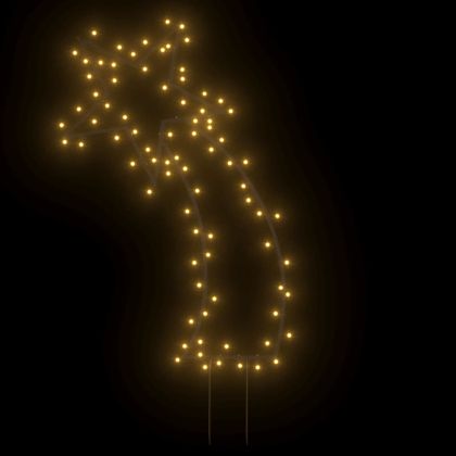 Коледна светеща украса с шипове, метеор, 80 LED, 62 см