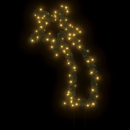 Коледна светеща украса с шипове, метеор, 80 LED, 62 см