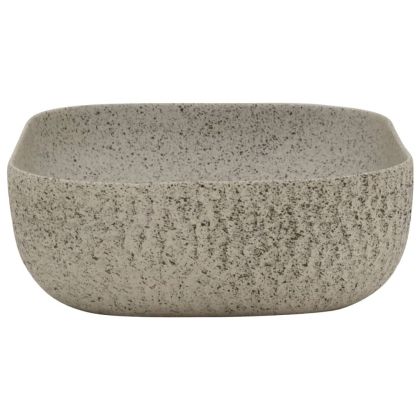 Мивка за плот, сив, правоъгълна, 48x37,5x13,5 см, керамика